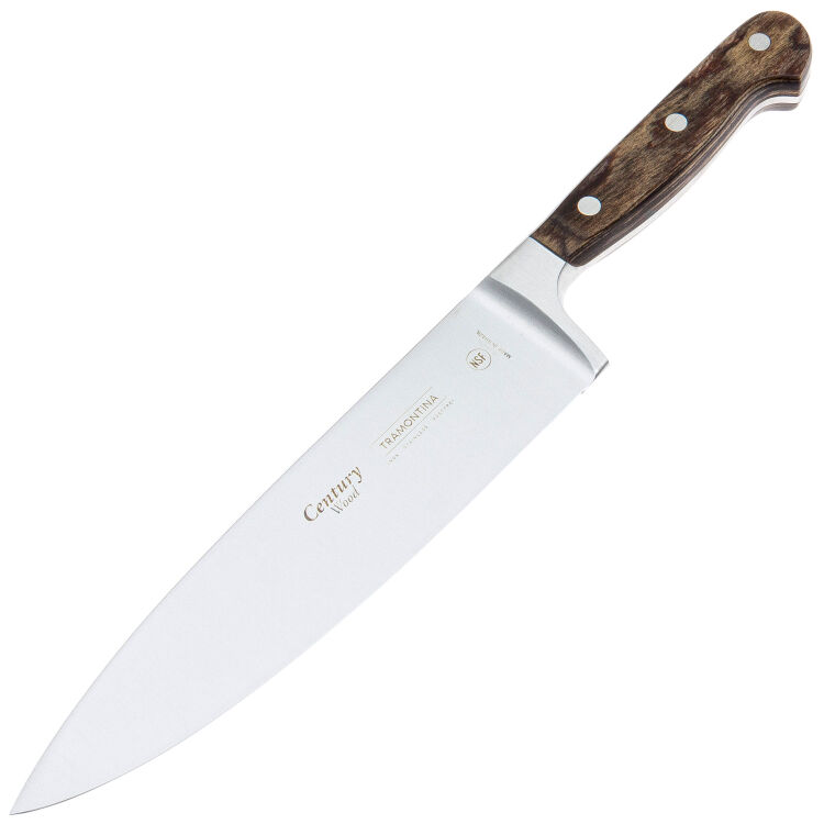 Нож кухонный Tramontina Century Wood Chef's Knife 8" сталь Stainless steel рукоять дерево
