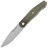 Нож Real Steel Serenity Liner-Lock beadblast  сталь N690 рукоять Green Micarta (7682GM)