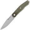 Нож Real Steel Serenity Liner-Lock beadblast  сталь N690 рукоять Green Micarta (7682GM)