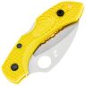 Нож Spyderco Dragonfly 2 Hawkbill Serrated сталь H2 рукоять Yellow FRN (C28SYL2HB)