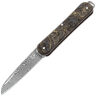 Нож FOX Vulpis 55 сталь DSC Damascus рукоять Dark Matter Gold FatCarbon (FX-VPDAM130 DMGO)