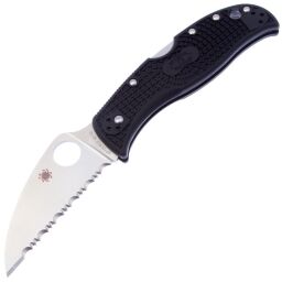 Нож Spyderco RockJumper Serrated сталь VG-10 рукоять Black FRN (C254SBK)