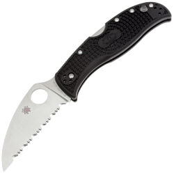 Нож Spyderco RockJumper Serrated сталь VG-10 рукоять Black FRN (C254SBK)