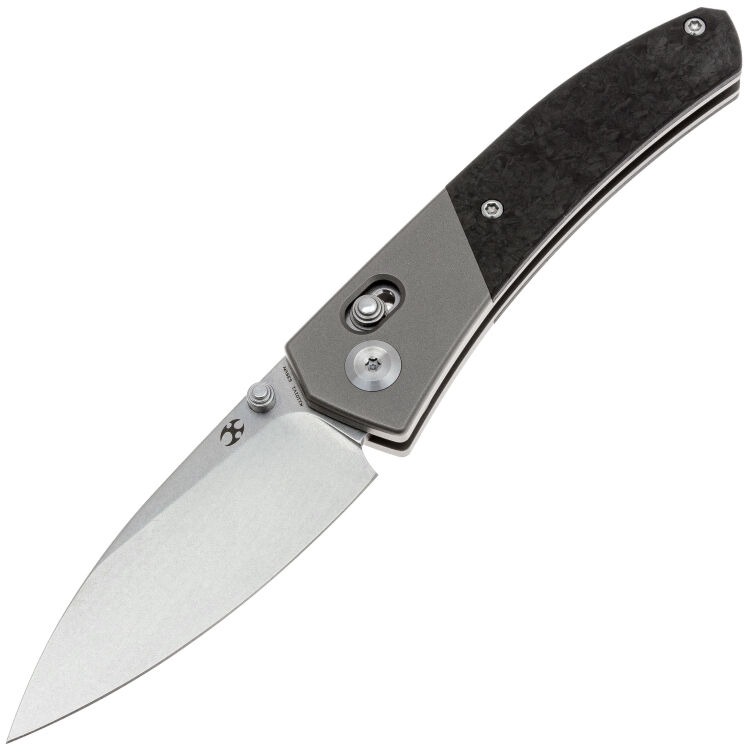 Нож Kansept Dako stonewash сталь S35VN рукоять Ti/Shred Carbon Fiber