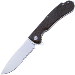 Нож Daggerr Wocket DL stonewash serrated сталь 8Cr14MoV рукоять Black FRN