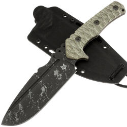 Нож FOX Uro acidwash сталь Niolox рукоять OD Green Micarta (FX-623 ODA)