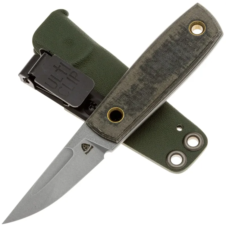 Нож PhantomTools Puukko S сталь Elmax рукоять Green linen Micarta