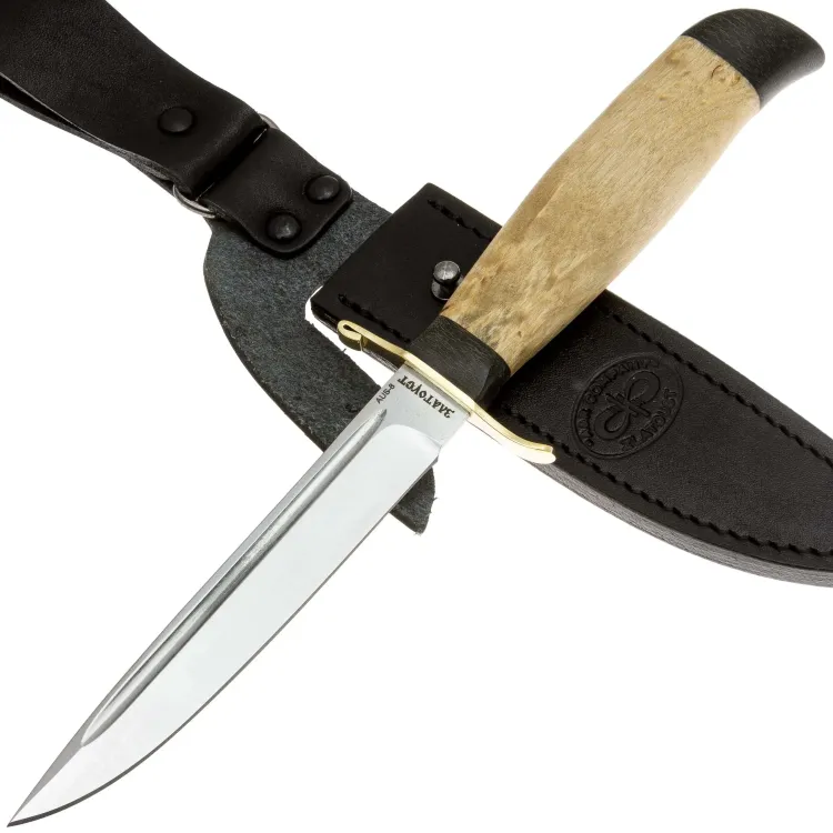 Нож Финка-2 Вача сталь AUS-8 рукоять карельская береза (АиР Златоуст)