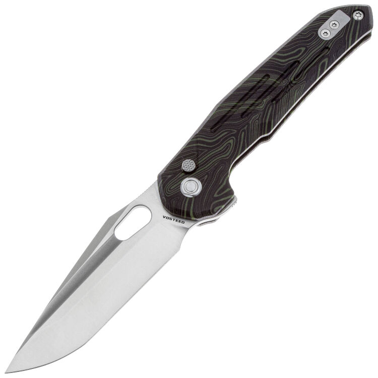 Нож Vosteed Thunderbird satin сталь M390 рукоять Black/Green Topo G10