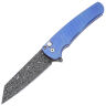 Нож Pro-Tech Malibu Reverse Tanto Custom 009 сталь Vegas Forged Damascus рукоять Blue Ti