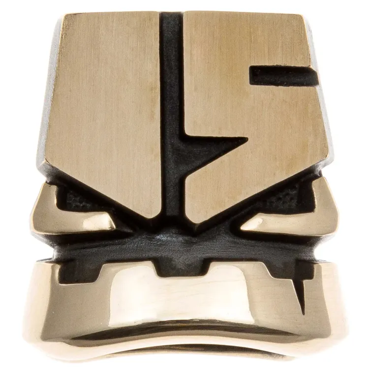 Бусина темлячная Пятнашка бронза/коричневая патина (Братья Пешковы)