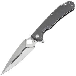 Нож Daggerr Arrow frame lock stonewash сталь D2 рукоять Gray Stainless steel
