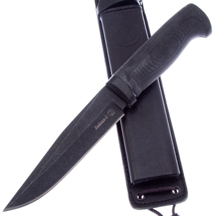 Нож Кизляр Байкал-2 сталь AUS-8 черный рукоять эластрон (014362)