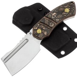 Нож Kansept Korvid S Fixed stonewash сталь S35VN рукоять Copper Carbon Fiber