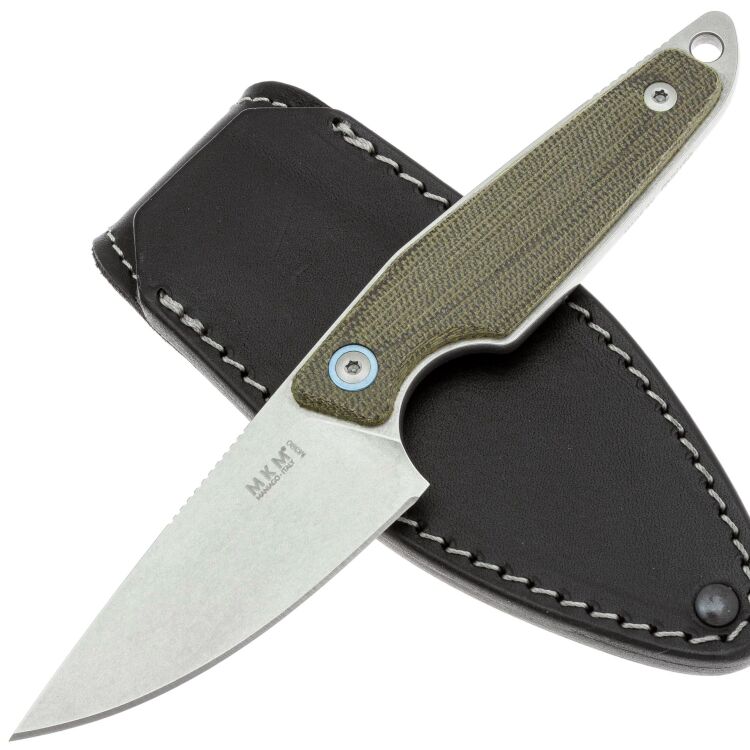 Нож MKM Makro 1 сталь M390 рукоять Green Canvas Micarta (MA01-GC)