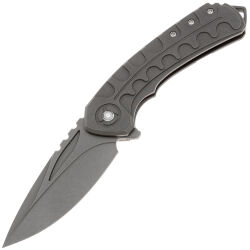 Нож Bestech Buwaya Stonewash сталь M390 рукоять Gray Stonewashed Titanium (BT2203A)