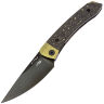 Нож Kizer Mini Momo black сталь S90V рукоять Titanium/Camo Gold FatCarbon