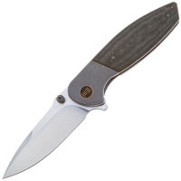 Нож WE Knife Nitro Mini satin сталь CPM-20CV рукоять Gray Ti/Black Linen Micarta (WE22015-3)