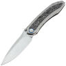 Нож WE Knife Winsome satin сталь M390 рукоять Gray Ti/Aluminum Foil CF (WE23092-2)