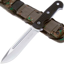 Нож Kizlyar Supreme Maximus сталь AUS-8 Stonewash рукоять Black G10