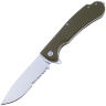 Нож Daggerr Wocket DL stonewash serrated сталь 8Cr14MoV рукоять Olive FRN
