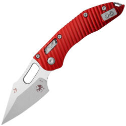 Нож Microtech Stitch Ram-Lok stonewash сталь M390MK рукоять Red Fluted Aluminum (169RL-10FLRD)