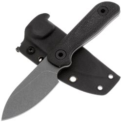Нож Kunwu Stiffy P stonewash сталь VANADIS-8 рукоять Black Micarta