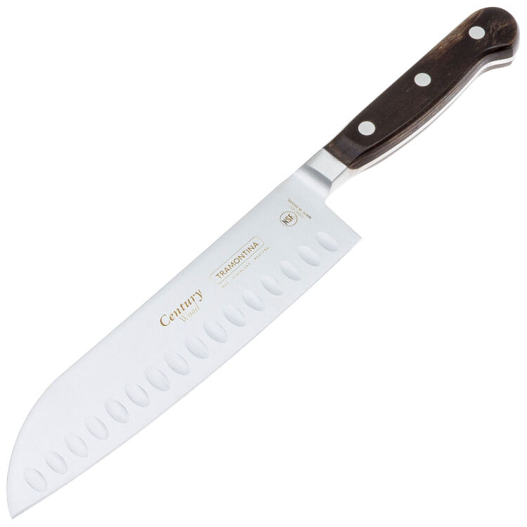 Нож кухонный Tramontina Century Wood Santoku Knife 8" сталь Stainless steel рукоять дерево