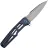 Нож WE Knife Dressytak stonewash сталь M390 рукоять Skeletonized Blue Titanium (WE25059B-2)