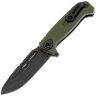 Нож N.C. Custom Ultras-F blackwash сталь AUS-10 рукоять Olive G10/сталь