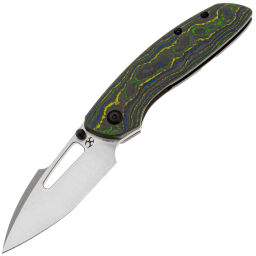Нож Kansept Link satin сталь CPM-20CV рукоять Gecko Camo CF/Blackwash Ti