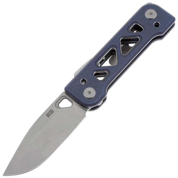Нож WE Knife Tyro stonewash сталь CPM-20CV рукоять Blue Titanium (WE24001-4)