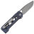 Нож WE Knife Tyro stonewash сталь CPM-20CV рукоять Blue Titanium (WE24001-4)