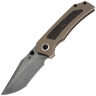 Нож Kansept Fermi сталь Damascus рукоять Bronze Ti/ Dark Matter FatCarbon