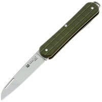 Нож Fox Vulpis 55 сталь N690Co рукоять Grenade Pattern Military Green Aluminium (FX-VPGP130 MG)