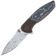 Нож WE Knife Nitro Mini сталь Heimskringla Damasteel рук. Black Ti/Nebula FatCarbon (WE22015-DS1)  (WE22015-DS1)