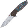 Нож WE Knife Nitro Mini сталь Heimskringla Damasteel рук. Black Ti/Nebula FatCarbon (WE22015-DS1)