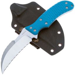 Нож WKL Мини Арли сталь 440VN рукоять микарта Crazyfiber Blue