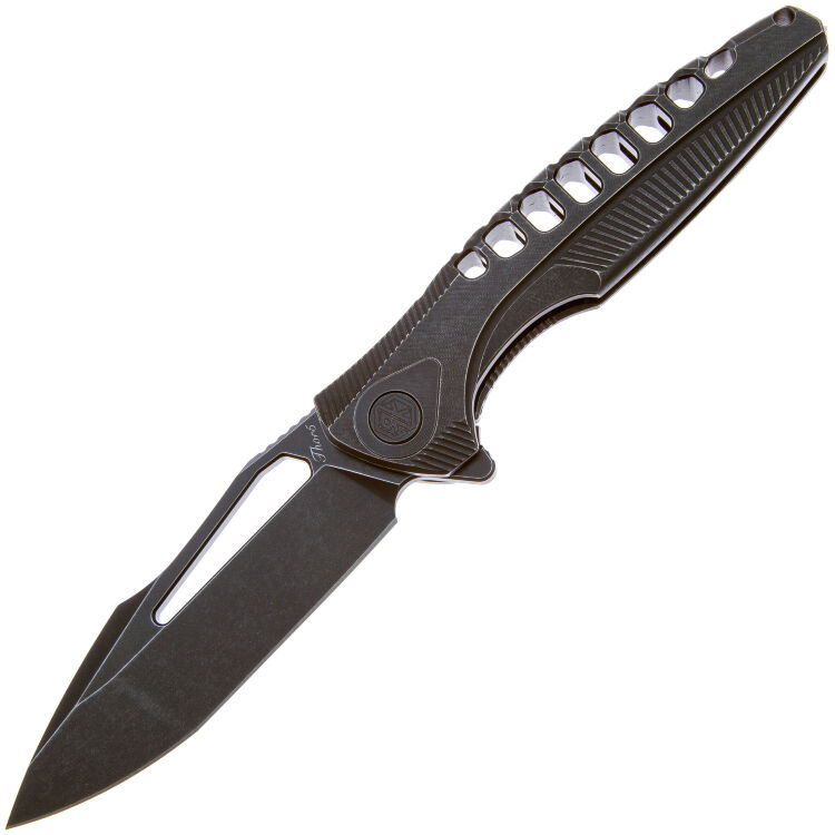 Нож Rike Knife Thor5 blackwash сталь M390 рукоять Blackwash Ti