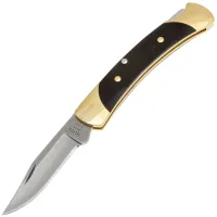 Нож BUCK 055 The 55 сталь 420HC рукоять Brass/Ebony Wood (0055BRS)
