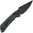Нож Tenable Fenrir Crossbar Lock blackwash сталь Nitro-V рукоять Frag Green G10