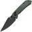 Нож Tenable Fenrir Crossbar Lock blackwash сталь Nitro-V рукоять Frag Green G10