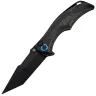 Нож WE Knife Tighe Down Tanto blackwash сталь M390 рукоять Black Ti/Black-Yellow CF (WE24054B-1)