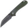 Нож CIVIVI Elementum Wharncliffe сталь Damascus рукоять Green Canvas Micarta (C18062AF-DS1)