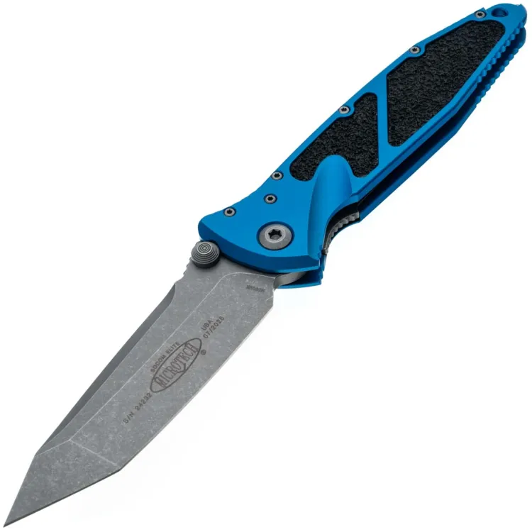Нож Microtech SOCOM Elite T/E apocaliptic сталь M390 рукоять Blue Aluminium (161-10APBL)