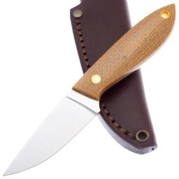 Нож Brisa Bobtail 80 сталь 12C27 рукоять Mustard Micarta