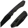 Нож Kizer Wharning black PVD сталь N690 рукоять Burlap Micarta