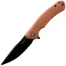 Нож Petrified Fish Warrior mini blackwash сталь K110 рукоять Brown Micarta
