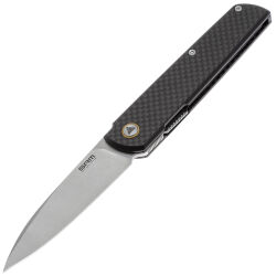 Нож SRM Qrick satin сталь 14C28N рукоять G10/Carbon Fiber