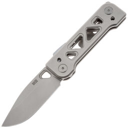 Нож WE Knife Tyro stonewash сталь CPM-20CV рукоять Gray Titanium (WE24001-2)